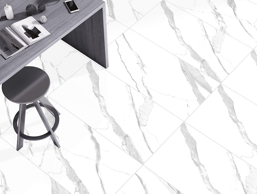 Nizarna Statuario Porcelain Tile – 24" x 48"