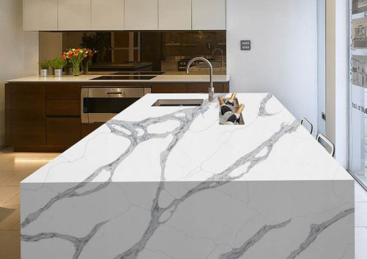 Calacatta Pacific | Quartz | countertop, quartz | EUROLUX