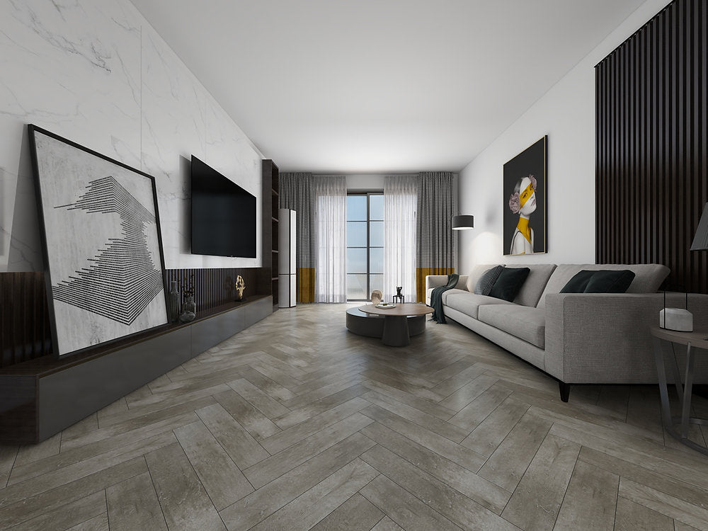 Urban Glaze | vinyl flooring | Herringbone Wood Grain Series, Vinyl Plank | EUROLUX